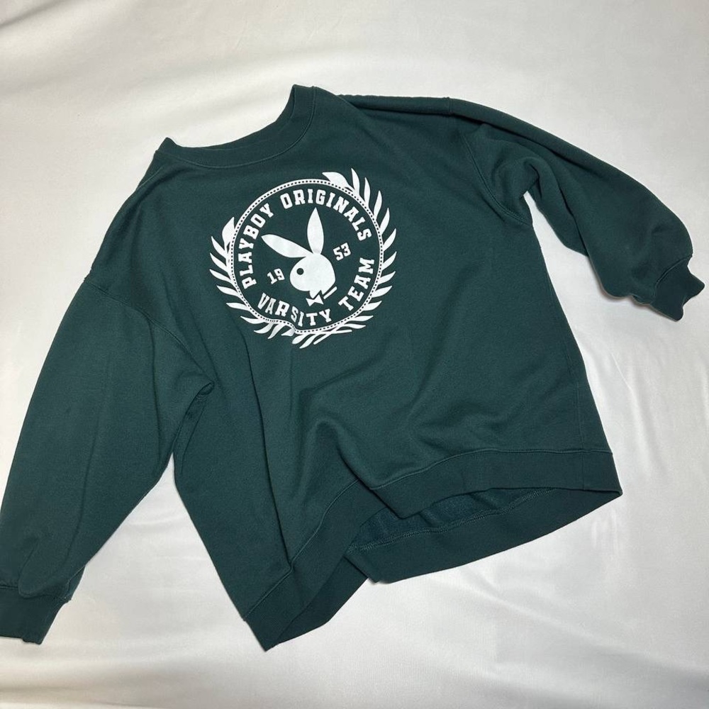 Sweatshirt Playboy for sell, size M, dark green color.